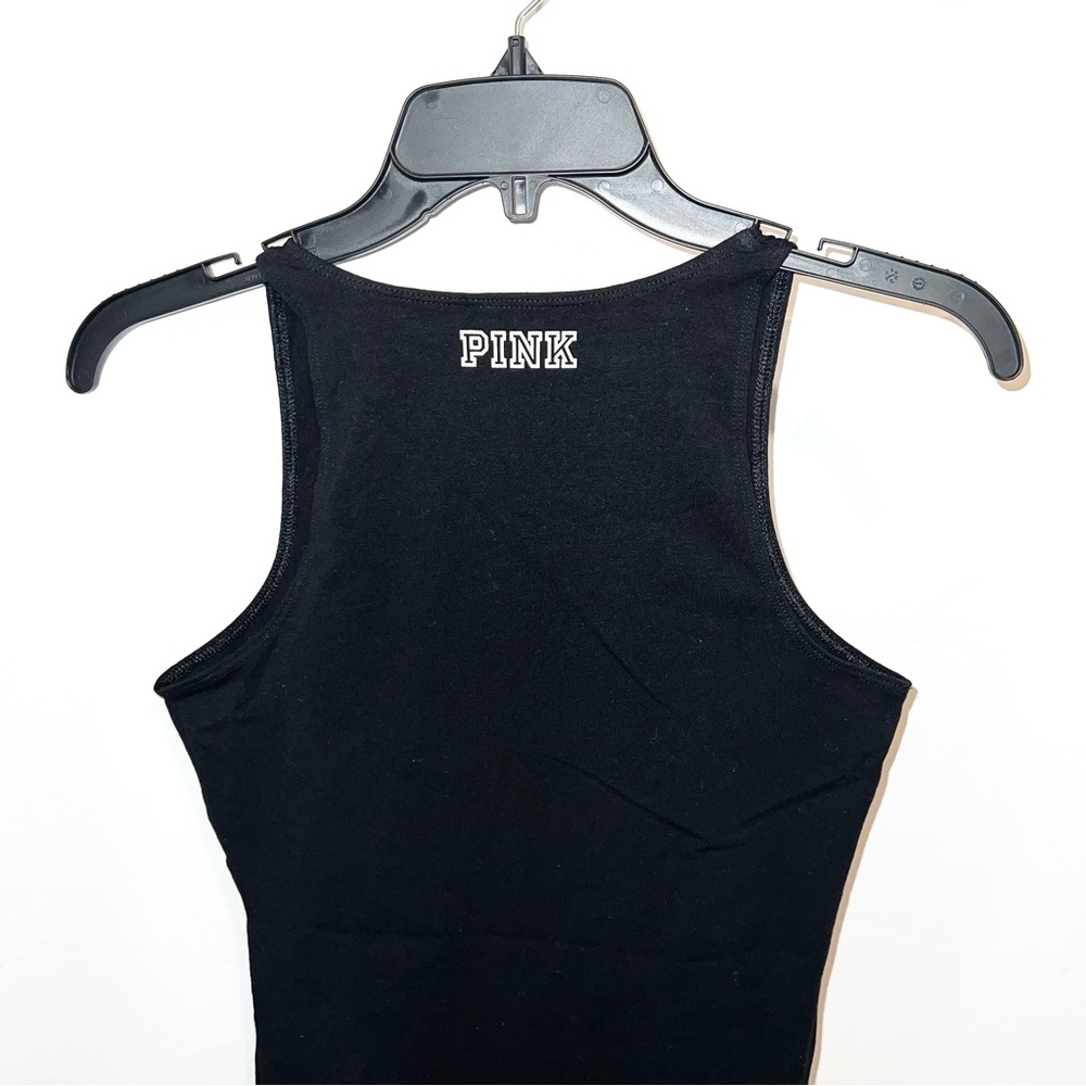 Victoria's Secret PINK Black & White Slay High Neck Sleeveless Bodysuit (XS) - Picture 6 of 8